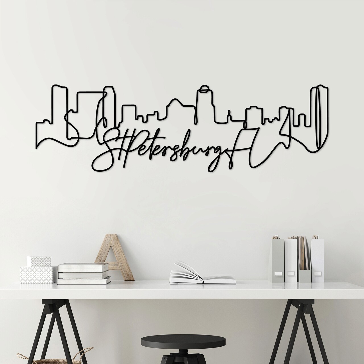 Decoratiune de perete, St.Petersburg, Grosime: 2 mm, Negru - imagine 7